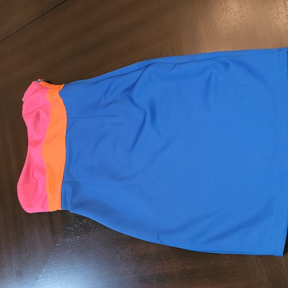 BLQ.MKT Strapless Color Block Dress